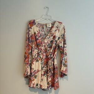 PPLA Multicolor Floral Long Sleeve Romper